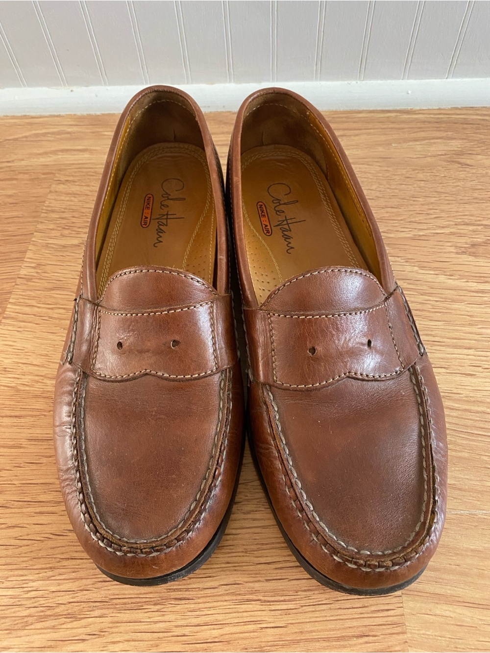 Nike Brown Leather Penny Loafers - Classic Slip-On Style